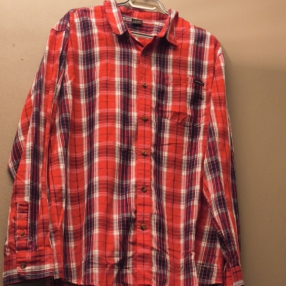 Oakley - Red and Blue Checkered Plaid Button-Down Shirt - Picture 5 of 8